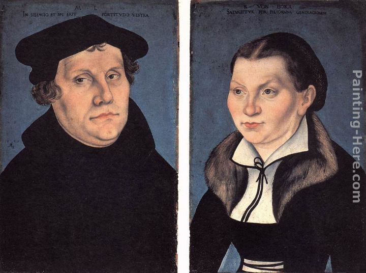 Lucas Cranach the Elder Diptych with the Portraits of Luther and his Wife